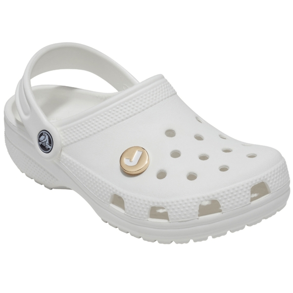 2/$8 J Letter Gold Jibbitz For Crocs Unisex - Picture 1 of 4